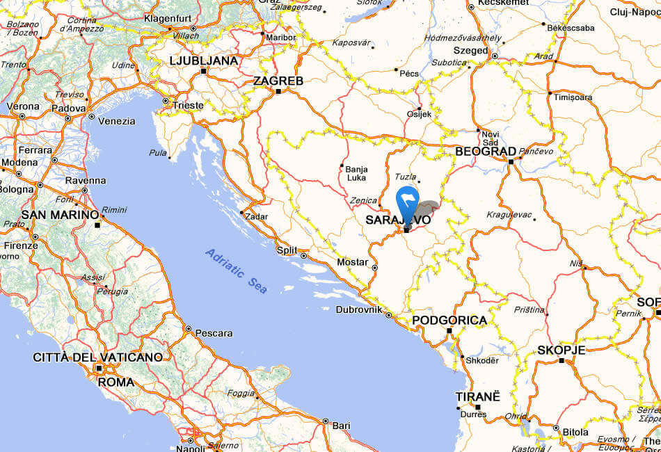 map Bosnia Herzegovina